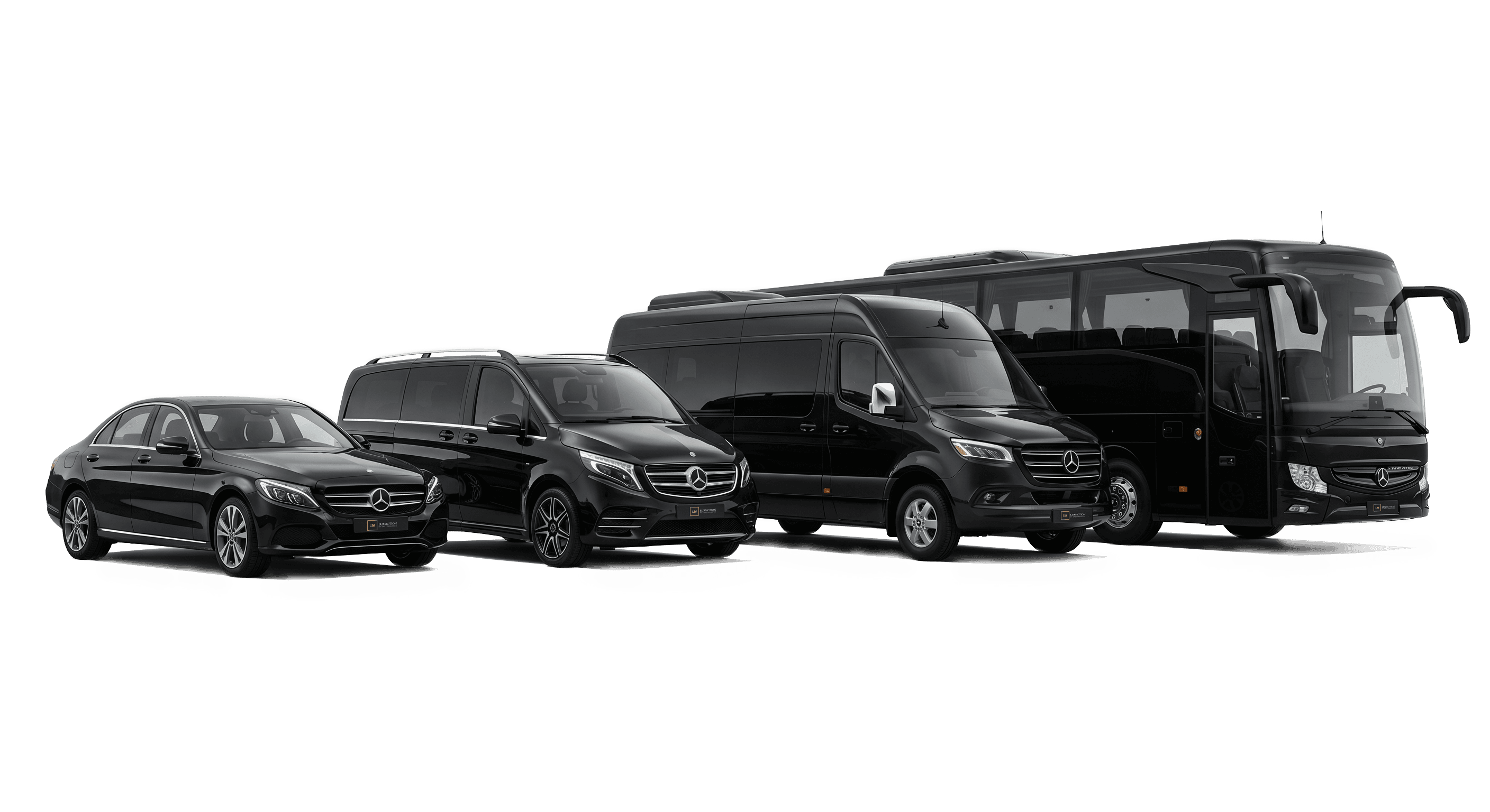 Frota LuxMotion: sedan, V-Class, sprinter e minibus